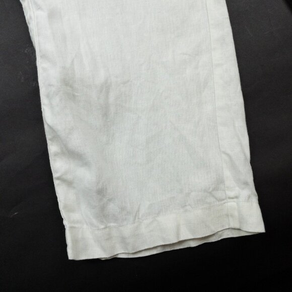 Athleta Linen Pants Solid White Women's 8T Tall Drawstring Pull On Vacation - Picture 5 of 13